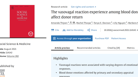 The vasovagal reaction experience among blood donors.png
