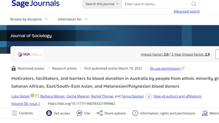 Motivators, facilitators, and barriers to blood donation in Australia by people.png